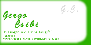 gergo csibi business card